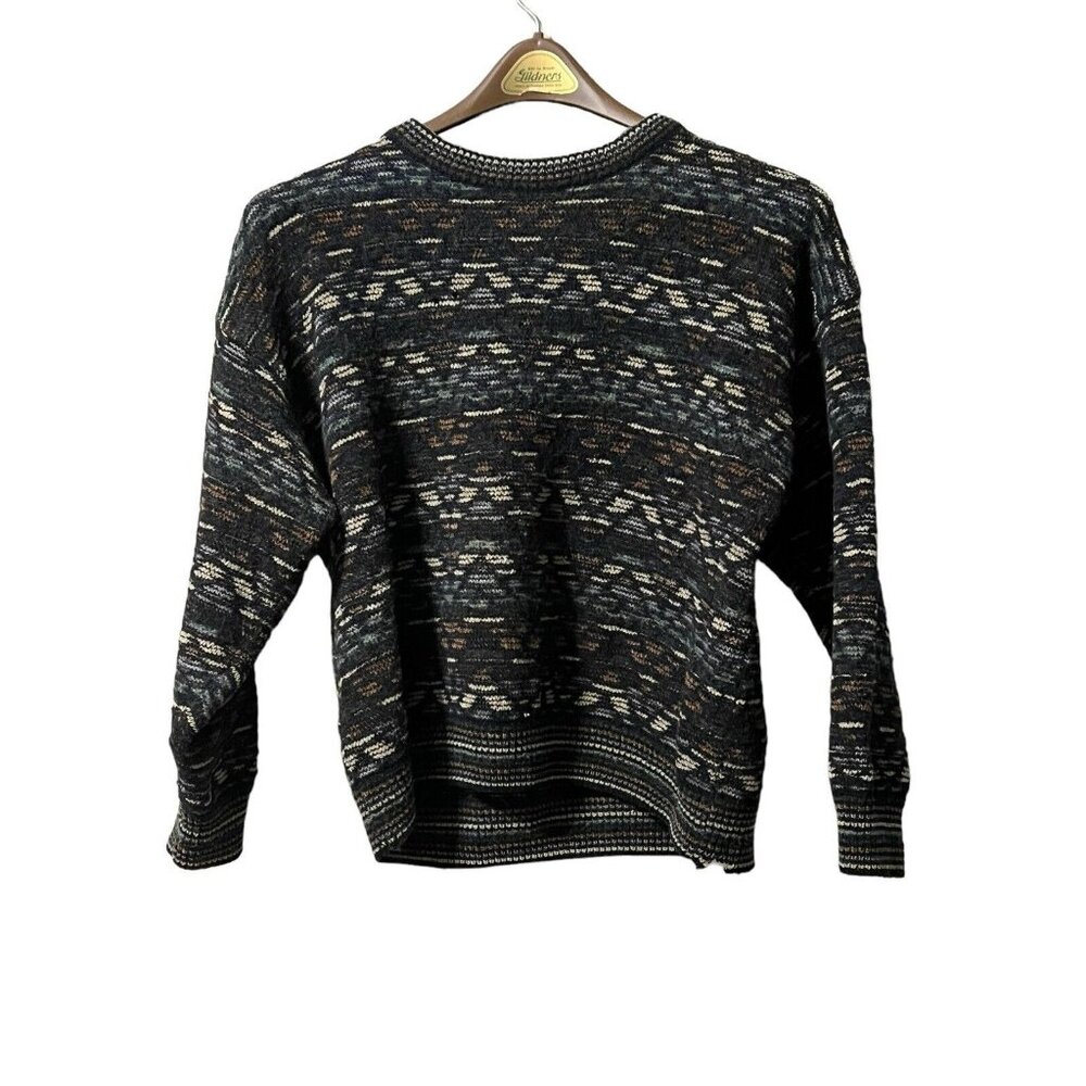 North Winds  Knitted Sweater Mens Size Large Geometric Grandpacore Classic‎ VTG